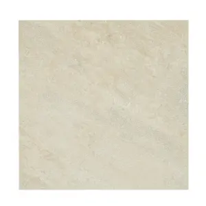 Quartzite Beige Matt Stone effect Textured Porcelain Outdoor Floor Tile, Pack of 2, (L)600mm (W)600mm