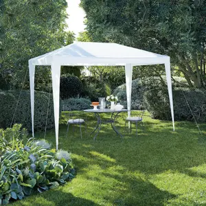 Suhali White Rectangular Gazebo tent (H) 2.4m (W) 3m (D) 2m