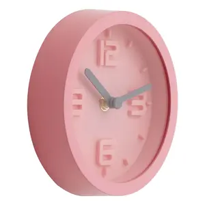 Interiors by Premier Elko Pink Finish Embossed Wall Clock