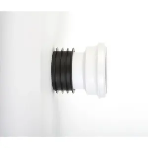 Make Straight Toilet Pan Connector White (One Size)