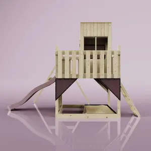 PolarPlay Kids Climbing Tower & Playhouse with Swing and Slide - Swing Destin Rose