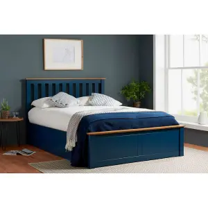 Birlea Phoenix Double Ottoman Bed Navy Blue