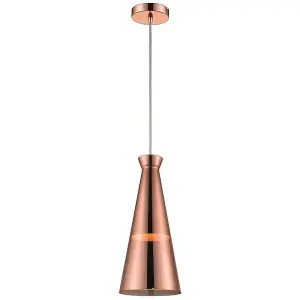 Luminosa Spring Ceiling Pendant Copper, E27