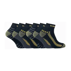 6 Pairs Mens Cotton Low Cut Work Socks 6-11 Black