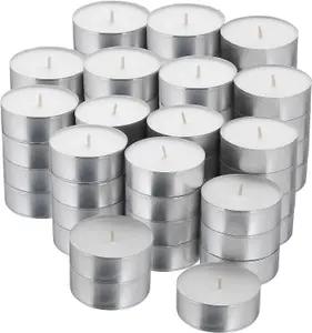 Tea Lights 4 Hour Long Burning Night Light Candles Unscented Wedding Decor 50Pcs