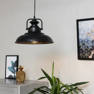 Edmonton 1 - Light Pendant Black / No Bulb