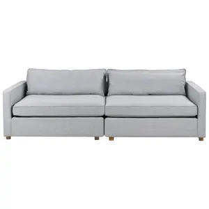 3 Seater Fabric Sofa Grey VINSTRA