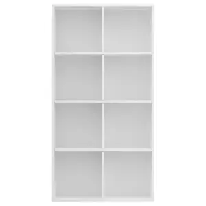 Berkfield Book Cabinet/Sideboard White 66x30x130 cm Engineered Wood