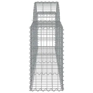 Berkfield Arched Gabion Baskets 4 pcs 200x30x60/80 cm Galvanised Iron