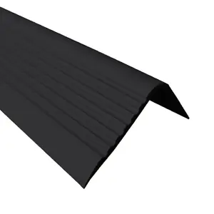 Stair non anti slip PVC nosing rubber angle step edge  RGPD 90cm black