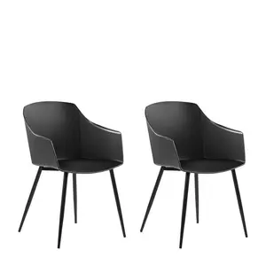 Scot Dining Chair (Set of 2) Black / Black