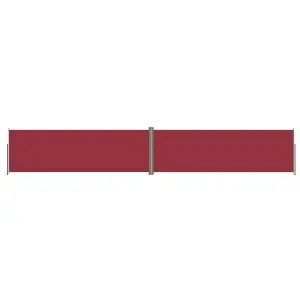 Berkfield Retractable Side Awning Red 200x1200 cm