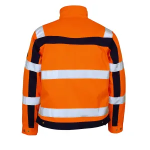 Mascot Safe Compete Cameta Work Jacket - Hi-Vis Orange (Hi-Vis Orange/Navy Blue)  (XXX large)