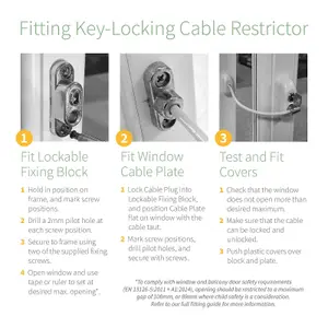 TruMAX Key-Locking Cable Restrictor - White