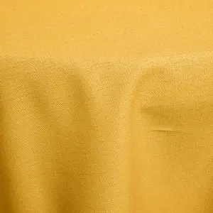 Homescapes Mustard Yellow Cotton Round Tablecloth 178 cm