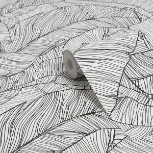 Superfresco Easy Kaya Mono Tropical Leaf Wallpaper