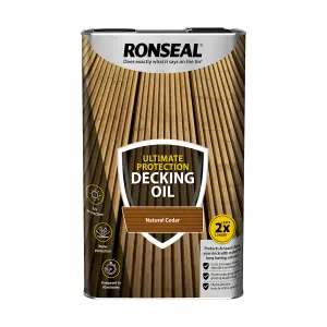 Ronseal Ultimate Natural cedar Decking Wood oil, 5L