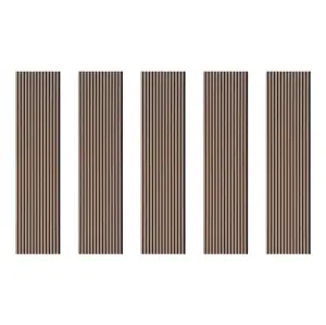 Kraus - Maple Stripe - Easy-Fit Acoustic Slat Wall Panel - (L) 240cm x (W) 57.3cm - Pack of 5 Panels