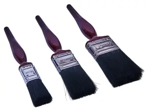 Amtech G4335 3 Piece no bristle loss paint brush set with classic handles