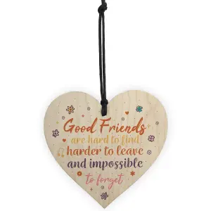 Red Ocean Best Friend Sign Friendship Plaque Handmade Shabby Chic Wooden Hanging Heart Thank You Gift