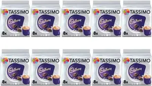 Tassimo Cadbury Hot Chocolate Pods - 10 Packs (80 Drinks)