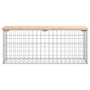 Berkfield Garden Bench Gabion Design 103x31.5x42 cm Solid Wood Pine