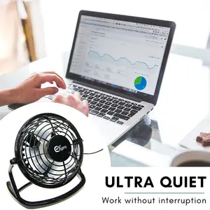 Ex-Pro Mini 4 Inch Ultra Quiet Desktop Cooling USB Fan with Tilting Design