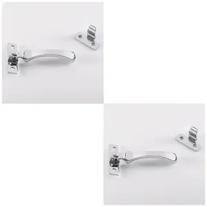 2 PACK - Victorian Wedge Pattern Casement Window Fastener 57 x 13mm Polished Chrome