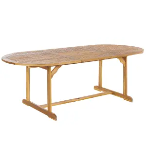 Garden Table Wood Light Brown MAUI