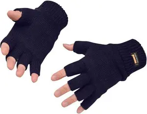 Portwest Insulated Fingerless Knit Glove GL14 - Navy