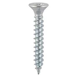 TIMCO Twin-Threaded Countersunk Silver Woodscrews - 8 x 5/8 (200pcs)