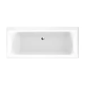 Santiago White Super-Strong Acrylic Double Ended Straight Bath (L)1700mm (W)750mm