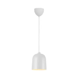 Nordlux Angle Dome Pendant Ceiling Light White/Telegrey E27