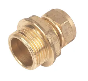 Plumbsure Compression Straight Coupler (Dia)15mm, (L)38mm