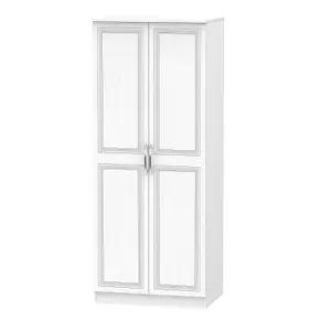 Stafford 2 Door Wardrobe in Signature White (Ready Assembled)