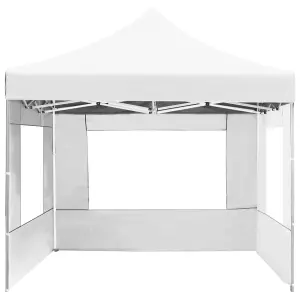 Berkfield Professional Folding Party Tent with Walls Aluminium 4.5x3 m White