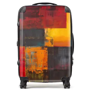 Golden Blocks Of Abstract Suitcase - Medium