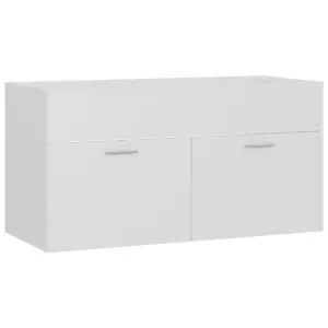 Berkfield Bathroom Furniture Set White Engineered Wood