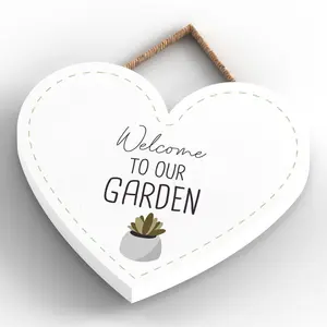 Garden Welcome To Our Wooden Garden Signs and Plaques