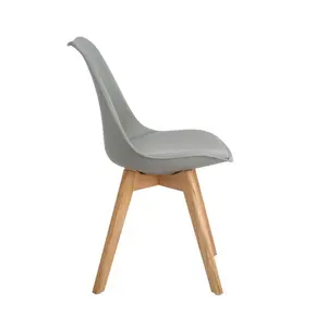 Nero Upholstered Dining Chair (Set of 2) Grey / Beech