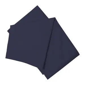 Belledorm Easycare Percale Flat Sheet Navy (King/Superking)