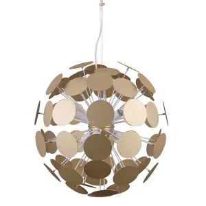 Luminosa Modern Hanging Pendant White, Golden 6 Light , E14