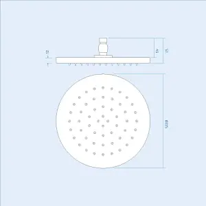 Teslie 2 Way Concealed Thermostatic Shower Mixer Head Handset