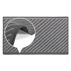 JVL Stellar Machine Washable Latex Backed Doormat, 40x70cm, Grey