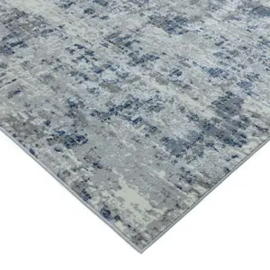 Abstract Blue Modern Abstract Easy to Clean Rug for Living Room Bedroom and Dining Room-120cm X 170cm