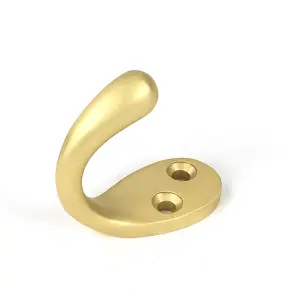 Satin Brass Celtic Single Robe Hook