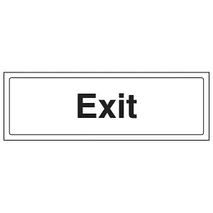 Exit General Workplace Door Sign - 1mm Rigid Plastic - 300x100mm (x3)