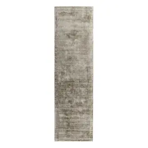 Grey Handmade , Luxurious , Modern , Plain Easy to Clean Viscose Rug for Living Room, Bedroom - 160cm X 230cm