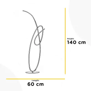 Luminosa Sign LED Integrated Floor Lamp Gold