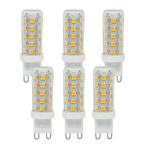 paul russells LED G9 Dimmable 2 Pin Bulb, 3W 470 Lumens, 25w Equivalent, 6500K Day Light, Pack 0f 6